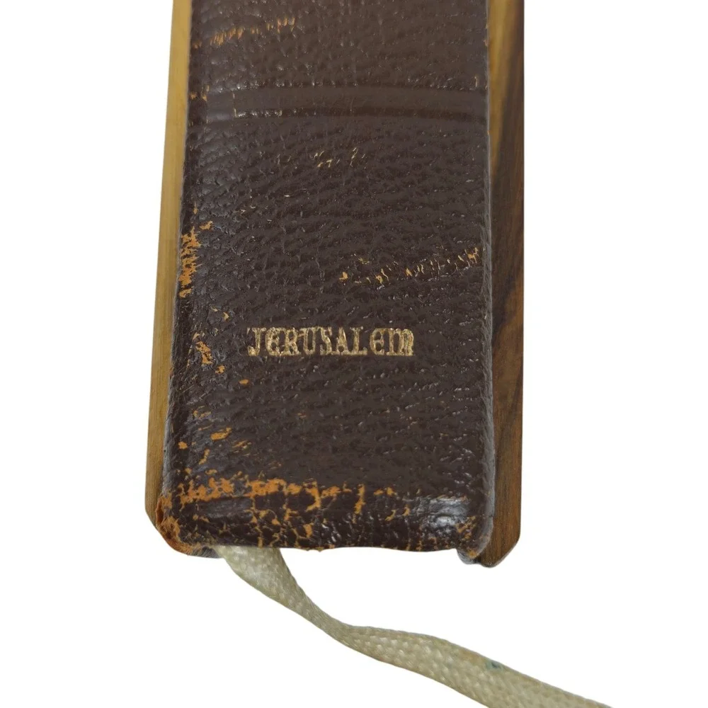 Vtg 1958 KJV Holy Bible‎ Olive Wood Cover From Jerusalem Pocket Size King James
